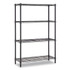 WHALEN FURNITURE MANUFACTURING WS1436544B 4-Shelf Wire Shelving Unit, 36w x 14d x 54h, Black
