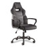 EMERGE 61108 Vector Luxura Faux Leather Gaming Chair, Supports Up to 275 lbs, Black/Gray Seat, Black/Gray Back, Black Base