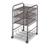 SAFCO PRODUCTS 5214BL Onyx Mesh Mobile File with Four Supply Drawers, Metal, 1 Shelf, 4 Drawers, 15.75" x 17" x 27", Black