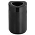 SAFCO PRODUCTS 9920BL Open Top Round Waste Receptacle, 30 gal, Steel, Black