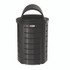 SUNCAST CORPORATION Commercial® MTCRND3501 Outdoor Decorative Metal Trash Can with Roto-Molded Lid, 35.38 gal, Plastic, Black