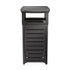 SUNCAST CORPORATION Commercial® MTCSQ300 Outdoor Decorative Metal Square Trash Can with Two-Way Lid, 29 gal, Plastic, Black