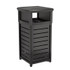 SUNCAST CORPORATION Commercial® MTCSQ300 Outdoor Decorative Metal Square Trash Can with Two-Way Lid, 29 gal, Plastic, Black