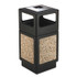 SAFCO PRODUCTS 9473NC Canmeleon Aggregate Panel Receptacles, 38 gal, Polyethylene/Stainless Steel, Black
