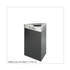 SAFCO PRODUCTS 9550BL Trifecta Waste Receptacle, 26" High Base, 15 gal, Steel, Black