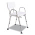 BRIGGS HEALTHCARE DMI® 52217331900 Shower Chair with Back, Supports Up to 350 lb, 16" to 20" Seat Height, White/Silver