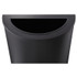 SAFCO PRODUCTS 9940BL Half-Round Receptacle, 15 gal, Steel, Black