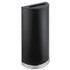 SAFCO PRODUCTS 9940BL Half-Round Receptacle, 15 gal, Steel, Black