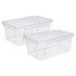 STOREX INDUSTRIES Storex Cubby Bin, PET (clear), Pack of 2