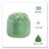 STOUT by Envision™ E3039E11 EcoSafe-6400 Bags, 30 gal, 1.1 mil, 30" x 39", Green, 48/Box