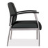 ALERA ML2319 Alera metaLounge Series Mid-Back Guest Chair, 24.6" x 26.96" x 33.46", Black Seat, Black Back, Silver Base
