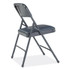 NATIONAL PUBLIC SEATING NPS® 1204 1200 Series Vinyl Dual-Hinge Folding Chair, Supports Up to 500 lb, 17.75" Seat Height, Dark Midnight Blue, 4/Carton