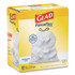 CLOROX SALES CO. Glad® 78564 Tall Kitchen Drawstring Trash Bags with LeakGuard, 13 gal, Unscented, 23.47" x 25.38", White, 120/Box