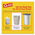 CLOROX SALES CO. Glad® 78564 ForceFlexPlus OdorShield Tall Kitchen Drawstring Trash Bags, 13 gal, 0.72 mil, 23.75" x 25.38", White, 120/Box