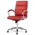 ALERA NR4239 Alera Neratoli Mid-Back Slim Profile Chair, Faux Leather, Supports Up to 275 lb, Red Seat/Back, Chrome Base