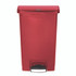 RUBBERMAID COMMERCIAL PROD. 1883564 Streamline Resin Step-On Container, Front Step Style, 8 gal, Polyethylene, Red