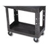 RUBBERMAID COMMERCIAL PROD. 450088BK BRUTE Heavy-Duty Utility Cart with Lipped Shelves, Plastic, 2 Shelves, 500 lb Capacity, 17.13" x 38.5" x 38.88", Black