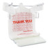 AMERCAREROYAL RPTYB6FS Thank You Bags, Thank You - Have a Nice Day Labeling, Cut-Out Handles, 13" x 8" x 23", White/Red, 1,000/Carton