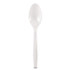 BERK ENTERPRISES INC Berkley Square 1073010 Elegant Dinnerware Heavyweight Cutlery, Spoon, Plastic, White, 500/Box