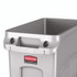 RUBBERMAID COMMERCIAL PROD. 1971258 Slim Jim Waste Container with Handles, 16 gal, Plastic, Light Gray