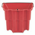 RUBBERMAID COMMERCIAL PROD. 2064907 WaveBrake 2.0 Dirty Water Bucket, 18 qt, Plastic, Red