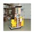 BOARDWALK JCART GRA Janitor's Cart, Plastic, 4 Shelves, 1 Bin, 22" x 44" x 38", Gray