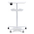SAFCO PRODUCTS 1944WH VUM Mobile Workstation, 30.75" x 22.28" x 36.12" to 48.25", White