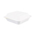 BOARDWALK HINGEWF1CM9 Bagasse Food Containers, Hinged-Lid, 1-Compartment 9 x 9 x 3.19, White, Sugarcane, 100/Sleeve, 2 Sleeves/Carton