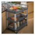 RUBBERMAID COMMERCIAL PROD. 4091 GRA Xtra Utility Cart with Open Sides, Plastic, 3 Shelves, 300 lb Capacity, 20" x 40.63" x 37.8", Gray