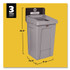 RUBBERMAID COMMERCIAL PROD. 2171554 Slim Jim Recycling Station 1-Stream, Landfill Recycling Station, 33 gal, Resin, Gray