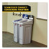 RUBBERMAID COMMERCIAL PROD. 2171554 Slim Jim Recycling Station 1-Stream, Landfill Recycling Station, 33 gal, Resin, Gray