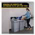RUBBERMAID COMMERCIAL PROD. 2171554 Slim Jim Recycling Station 1-Stream, Landfill Recycling Station, 33 gal, Resin, Gray