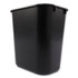 RUBBERMAID COMMERCIAL PROD. 295500BK Deskside Plastic Wastebasket, 3.5 gal, Plastic, Black