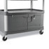 RUBBERMAID COMMERCIAL PROD. 4094 GRA Xtra Instrument Cart with Locking Storage Area, Plastic, 3 Shelves, 300 lb Capacity, 20" x 40.63" x 37.8", Gray