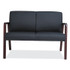 ALERA RL2219M Alera Reception Lounge Series Wood Loveseat, 44.88w x 26.13d x 33h, Black/Mahogany