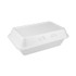 PACTIV EVERGREEN CORPORATION YHLW01880000 SmartLock Foam Hinged Lid Container, Medium, 8.75 x 5.5 x 3, White, 220/Carton