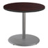 NATIONAL PUBLIC SEATING NPS® CG13636RD1MY Cafe Table, 36" Diameter x 30h, Round Top/Base, Mahogany Top, Gray Base