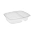 PACTIV EVERGREEN CORPORATION YCI854200000 Showcase Deli Container, Base Only, 2-Compartment, 10 oz; 23 oz, 9 x 7.4 x 1.5, Clear, Plastic, 220/Carton