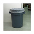 BOARDWALK 44GLWR GRA Round Waste Receptacle, 44 gal, Plastic, Gray