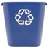 RUBBERMAID COMMERCIAL PROD. 295673BE Deskside Recycling Container, Medium, 28.13 qt, Plastic, Blue