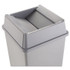 RUBBERMAID COMMERCIAL PROD. 2664GRAY Untouchable Square Swing Top Lid, Plastic, 20.13w x 20.13d x 6.25h, Gray