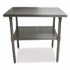 BK RESOURCES 2VT3630 Stainless Steel Flat Top Work Tables, 36w x 30d x 36h, Silver, 2/Pallet