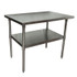 BK RESOURCES 2VT4830 Stainless Steel Flat Top Work Tables, 48w x 30d x 36h, Silver, 2/Pallet