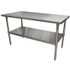 BK RESOURCES 2VT6030 Stainless Steel Flat Top Work Tables, 60w x 30d x 36h, Silver, 2/Pallet