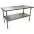 BK RESOURCES 2VT6030 Stainless Steel Flat Top Work Tables, 60w x 30d x 36h, Silver, 2/Pallet