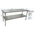 BK RESOURCES 2VT7230 Stainless Steel Flat Top Work Tables, 72w x 30d x 36h, Silver, 2/Pallet