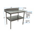 BK RESOURCES 2VTR54830 Stainless Steel 5" Riser Top Tables, 48w x 30d x 39.75h, Silver, 2/Pallet