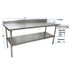 BK RESOURCES 2VTR57230 Stainless Steel 5" Riser Top Tables, 72w x 30d x 39.75h, Silver, 2/Pallet