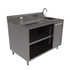 BK RESOURCES BEVT3048R Stainless Steel Beverage Table with Right Sink, Rectangular, 30" x 48" x 41.5", Silver Top, Silver Base/Legs
