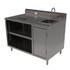 BK RESOURCES BEVT3048R Stainless Steel Beverage Table with Right Sink, Rectangular, 30" x 48" x 41.5", Silver Top, Silver Base/Legs